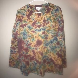 HANDMADE ! tie-dyed longsleeve top medium